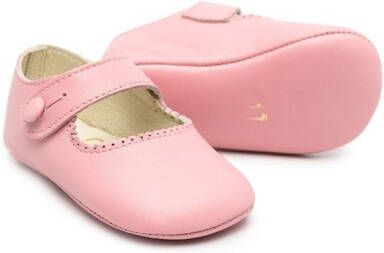 Pèpè Amy button strap crib shoes Pink