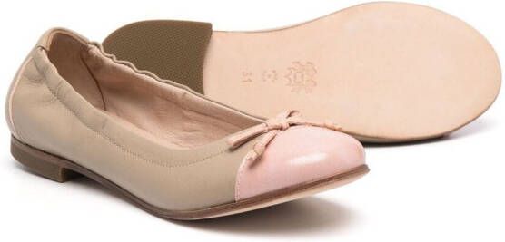 Pèpè bow-detail ballerina shoes Neutrals