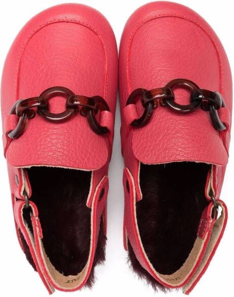 Pèpè chain-trimmed loafers Pink