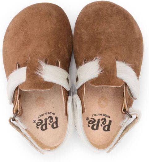 Pèpè closed-toe suede sandals Brown
