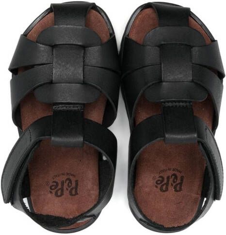 Pèpè closed-toe vegetal leather sandals Black