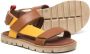 Pèpè colour-block touch-strap sandals Brown - Thumbnail 2