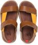 Pèpè colour-block touch-strap sandals Brown - Thumbnail 3