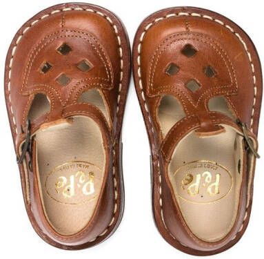 Pèpè cut-out leather sandals Brown