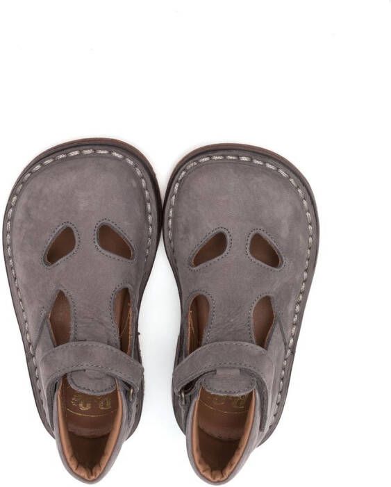 Pèpè cut-out suede shoes Grey