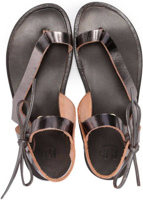 Pèpè Eve strappy leather sandals Brown