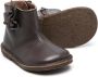 Pèpè floral-appliqué leather ankle boots Brown - Thumbnail 2
