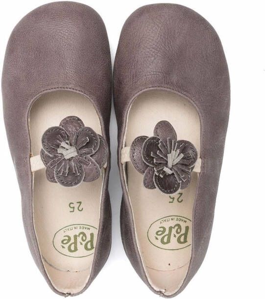 Pèpè floral-detail ballerina shoes Neutrals