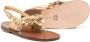 Pèpè floral-detail slingback sandals Gold - Thumbnail 2