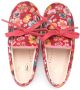Pèpè floral print bow-embellished loafers Red - Thumbnail 3