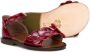 Pèpè flower appliqué open toe sandals Red - Thumbnail 2