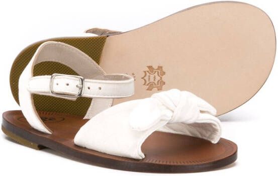 Pèpè front bow sandals White
