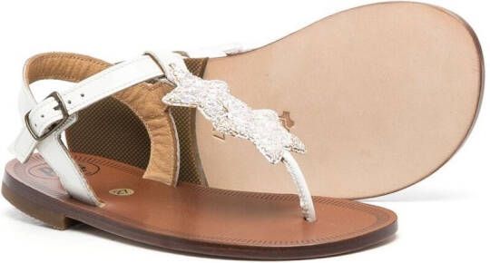 Pèpè glitter-star sandals White