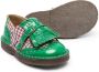 Pèpè herringbone-pattern Derby shoes Green - Thumbnail 2
