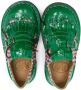 Pèpè herringbone-pattern Derby shoes Green - Thumbnail 3