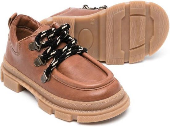 Pèpè lace-up deck shoes Brown