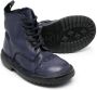Pèpè lace-up leather boots Blue - Thumbnail 2