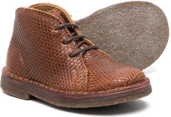 Pèpè lace-up leather boots Brown