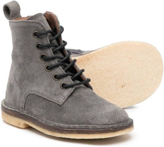 Pèpè lace-up suede boots Grey