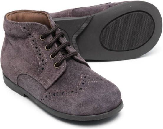 Pèpè lace-up suede boots Purple