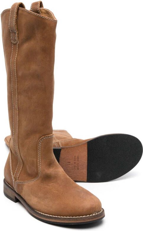 Pèpè leather mid-calf boots Brown