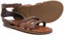Pèpè leather multi-strap sandals Brown - Thumbnail 2