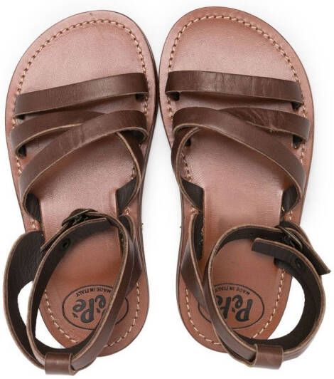 Pèpè leather multi-strap sandals Brown