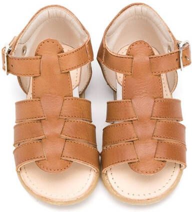 Pèpè leather strap sandals Brown