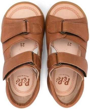 Pèpè leather touch-strap sandals Brown