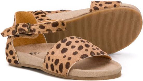 Pèpè leopard print sandals Brown