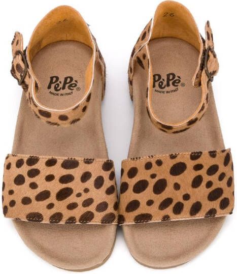 Pèpè leopard print sandals Brown