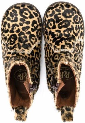 Pèpè leopard-print slip-on boots Neutrals