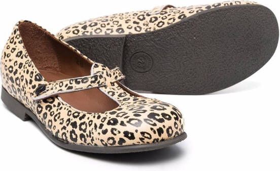 Pèpè Lulù leopard print ballerinas Neutrals