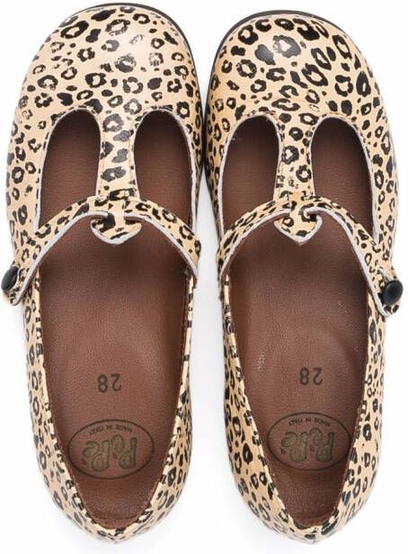 Pèpè Lulù leopard print ballerinas Neutrals