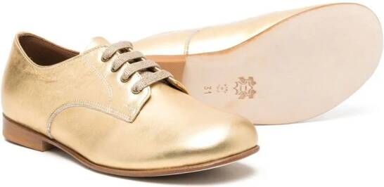Pèpè metallic lace-up shoes Gold