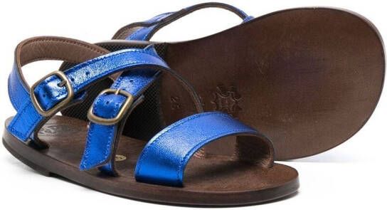 Pèpè metallic-strap sandals Blue