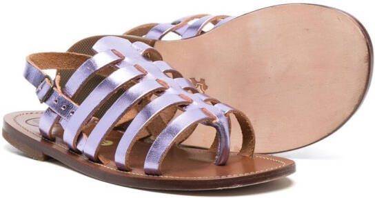 Pèpè metallic strappy sandals Purple