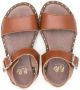 Pèpè open-toe leather sandals Brown - Thumbnail 3