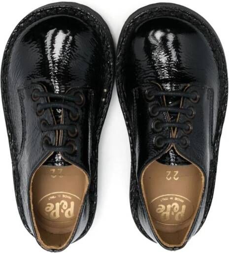 Pèpè patent-leather lace-up shoes Black