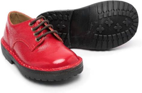 Pèpè patent leather lace-up shoes Red
