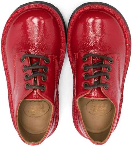 Pèpè patent leather lace-up shoes Red