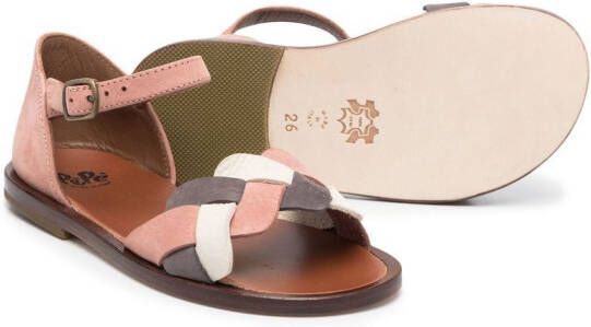 Pépé Kids Chloé braided sandals Pink