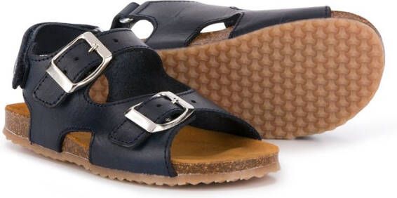 Pépé Kids double buckle flat sandals Blue
