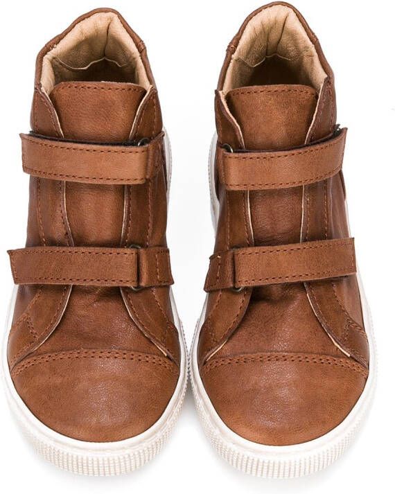 Pépé Kids double strap boots Brown