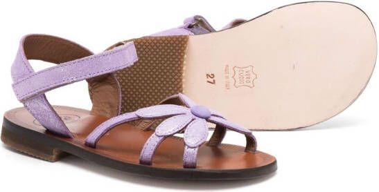 Pépé Kids Giulia leather sandals Purple