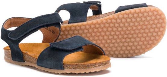 Pépé Kids touch-strap suede sandals Blue