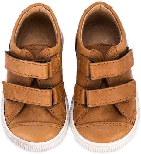 Pépé Kids touch-straps low top sneakers Brown