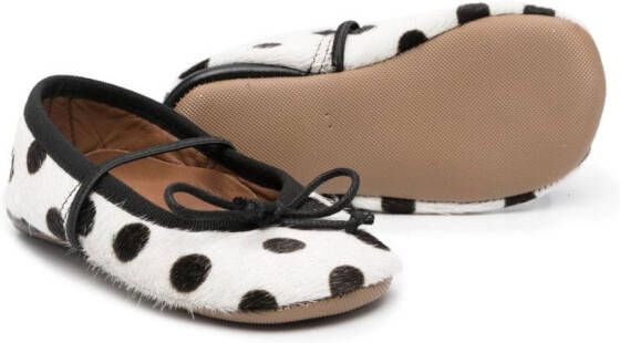 Pèpè polka-dot ballerina shoes White