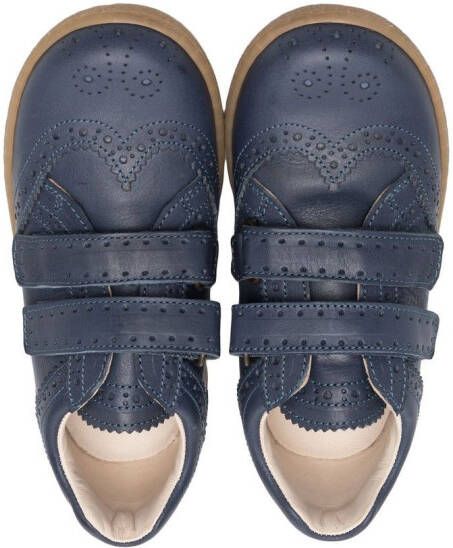 Pèpè punch-hole leather shoes Blue
