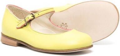 Pèpè round-toe leather ballerinas Yellow